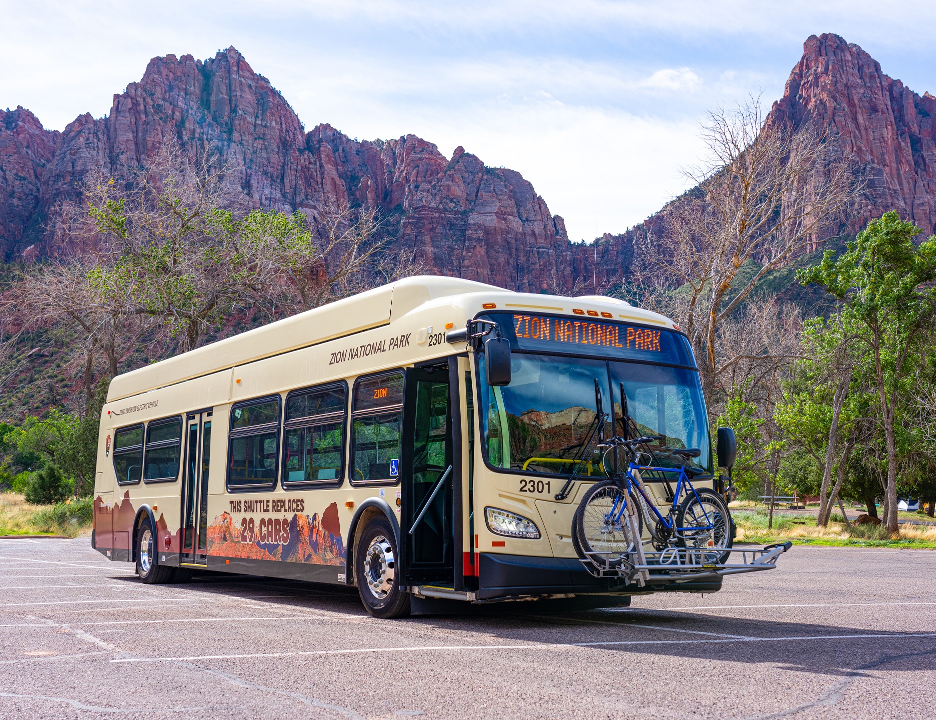 Zion National Park Unveils New Electric Shuttle Fleet National Park 