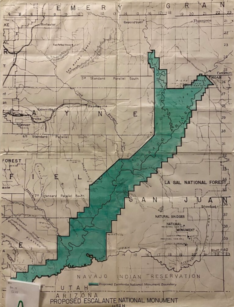 The significantly reduced second version of Escalante National Monument.